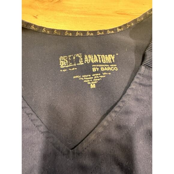 Greys Anatomy Navy Blue Women Scrub Jogger Set M - Picture 2 of 3